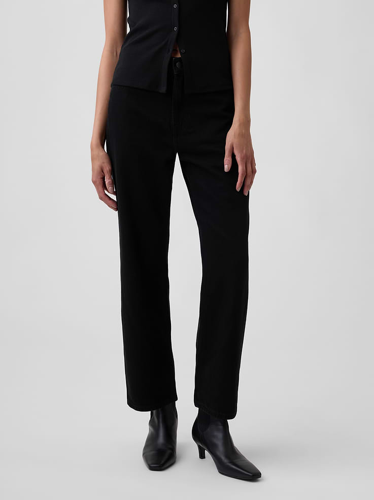 Image number 2 showing, Low Slung SuperSoft Relaxed Straight Crop Jeans