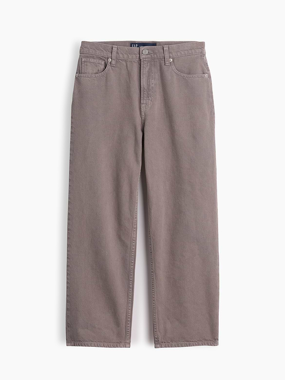 Low Slung Relaxed Straight Crop Jeans