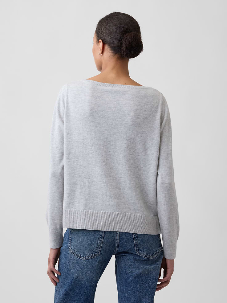 Image number 2 showing, Relaxed Jersey Boatneck Sweater