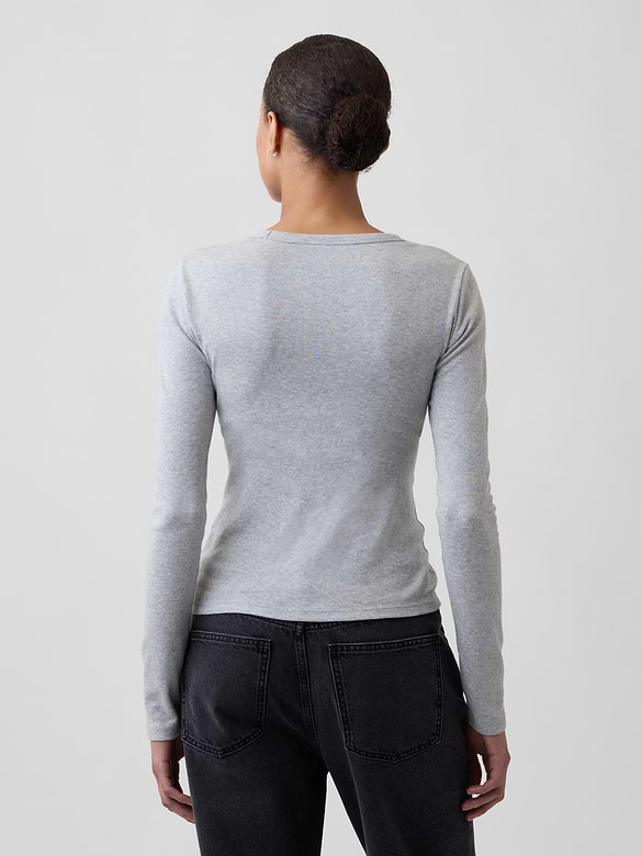 Modern Ribbed Crewneck T-Shirt