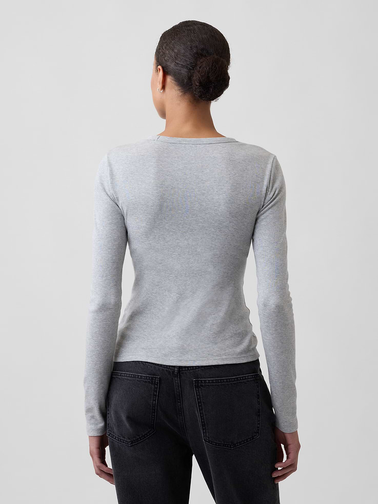 Image number 2 showing, Modern Ribbed Crewneck T-Shirt