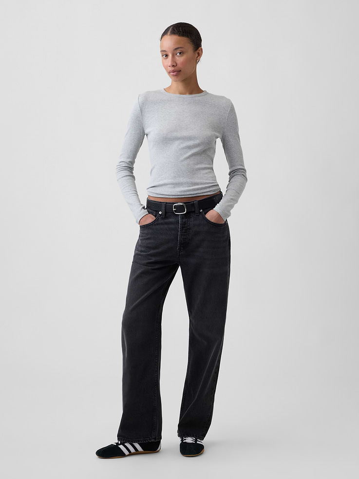 Image number 3 showing, Modern Ribbed Crewneck T-Shirt