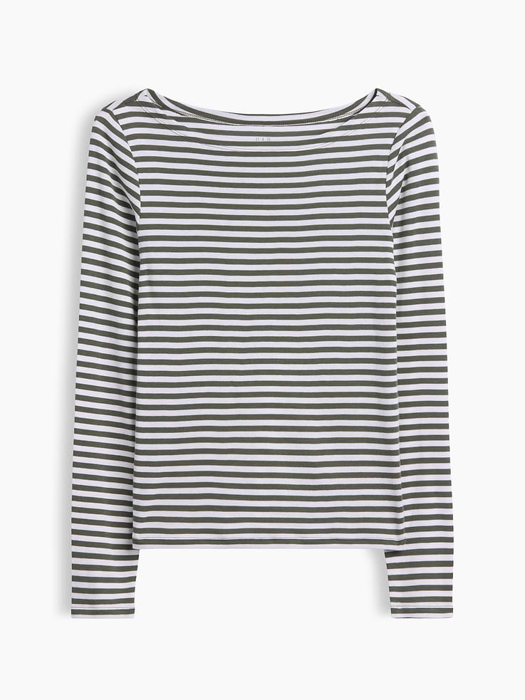 Image number 5 showing, Modern Ribbed Boatneck T-Shirt