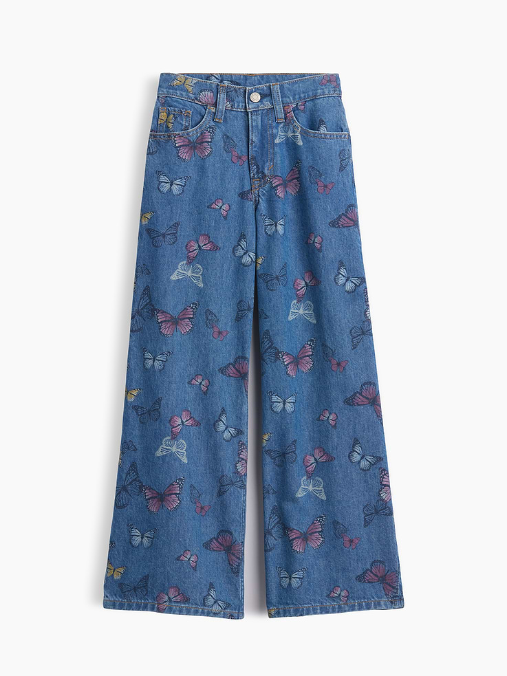 Image number 1 showing, Kids Low Rise Print Baggy Jeans