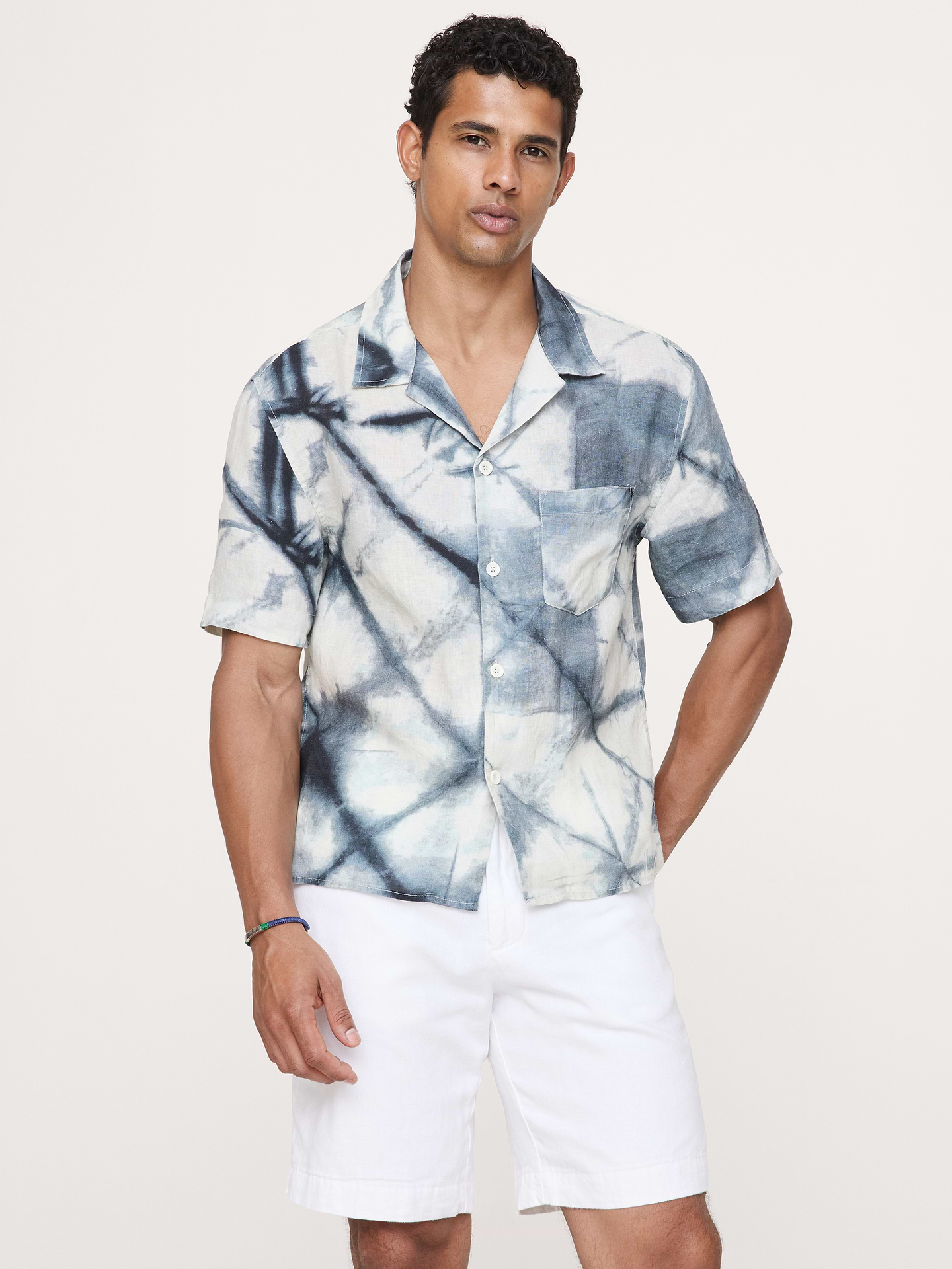 Image number 1 showing, Standard-Fit Linen Resort Shirt