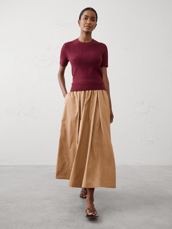 Cotton Ribbed Textured Sweater