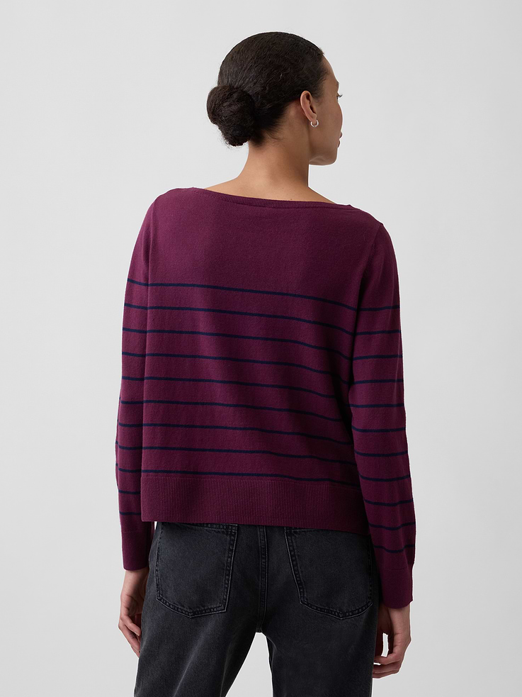 Image number 2 showing, Relaxed Jersey Boatneck Sweater