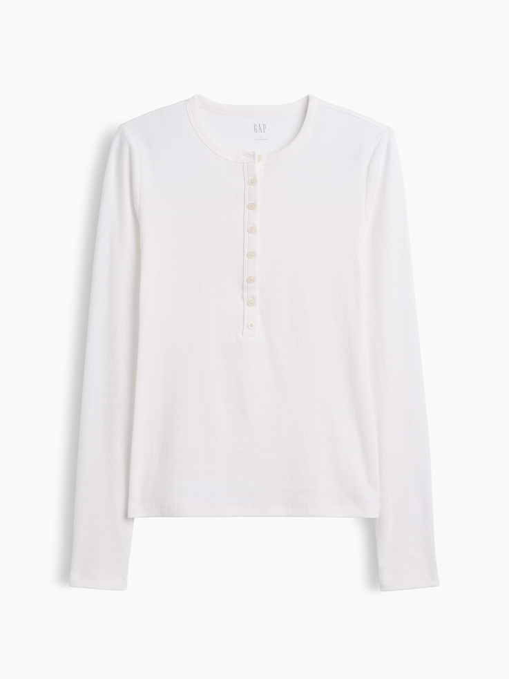 Image number 5 showing, Ribbed Henley T-Shirt