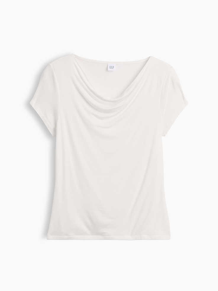 Image number 5 showing, Stretch Jersey Cowl-Neck Top
