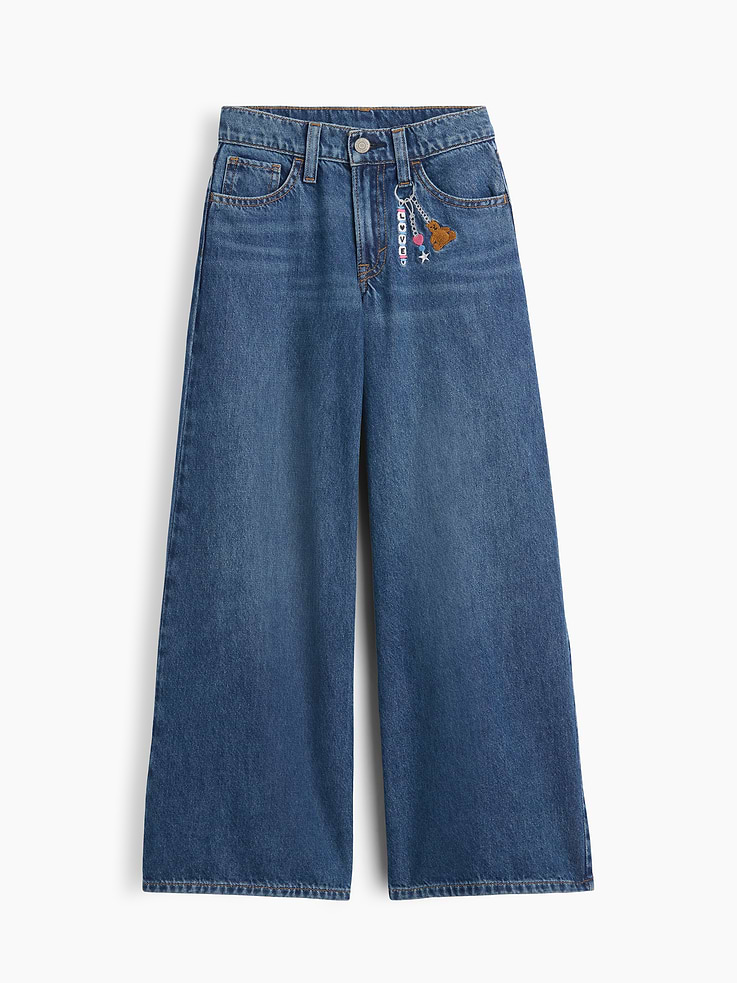 Image number 1 showing, Kids Low Rise Embroidered Baggy Jeans