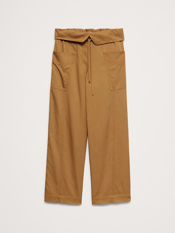 High-Rise Straight-Leg Fisherman Pant