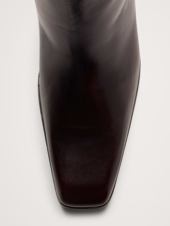 Bottes hauteur genou en cuir italien