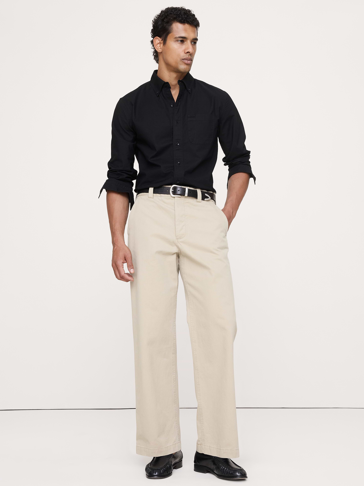 L'image numéro 1 présente Chemise Oxford de coton coupe standard
