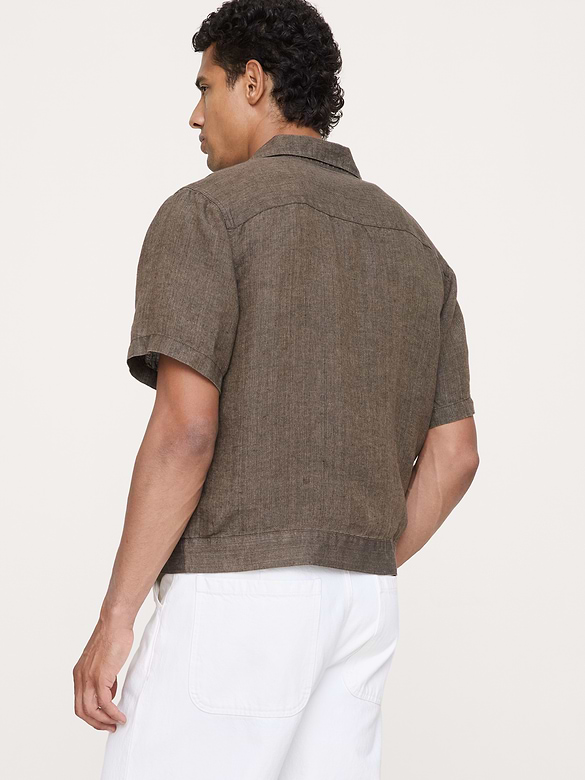 Chemise de vacances coupe standard en lin