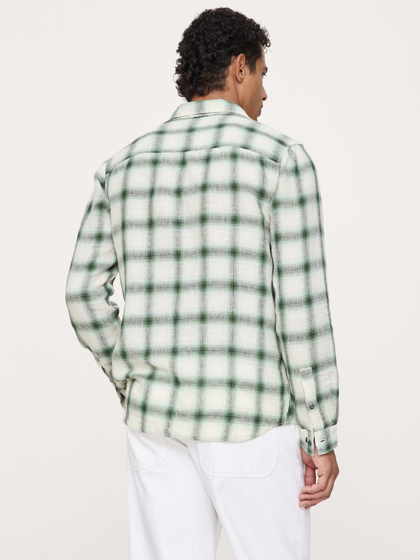 Image number 3 showing, Standard-Fit Plaid Linen-Cotton Shirt