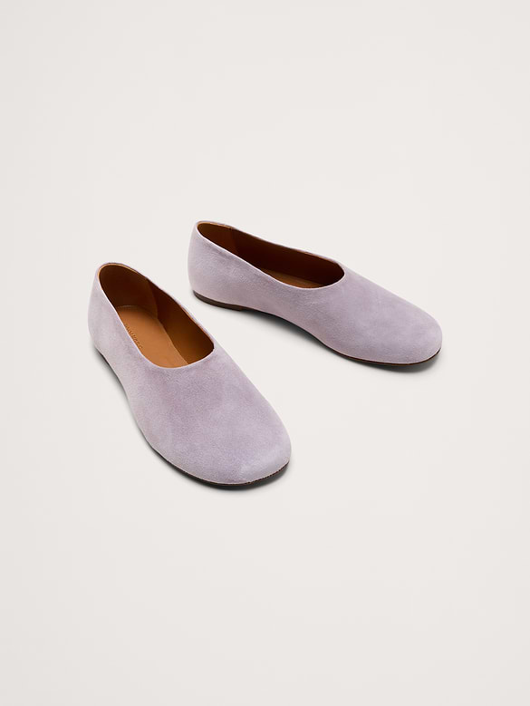Ballerines en suède italien