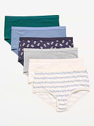 Image number 1 showing, High-Waisted Everyday Brief Cotton Underwear 6-Pack