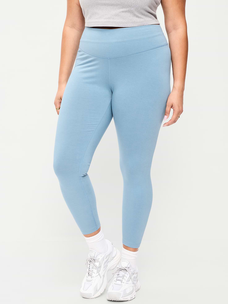 Image number 1 showing, High-Waisted PowerChill 7/8 Cotton Leggings