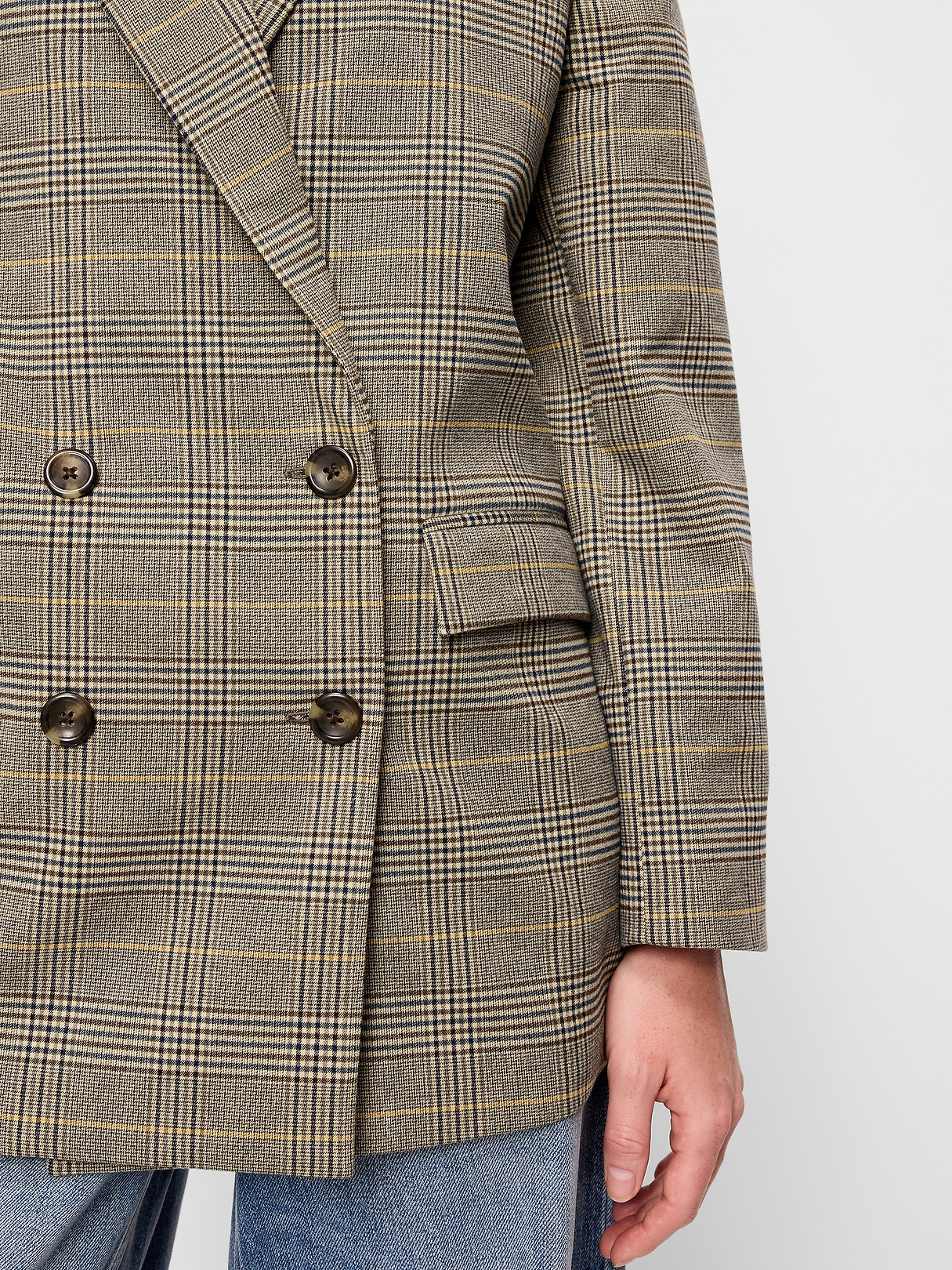 Oversized Twill Double-Breasted Blazer | Old Navy