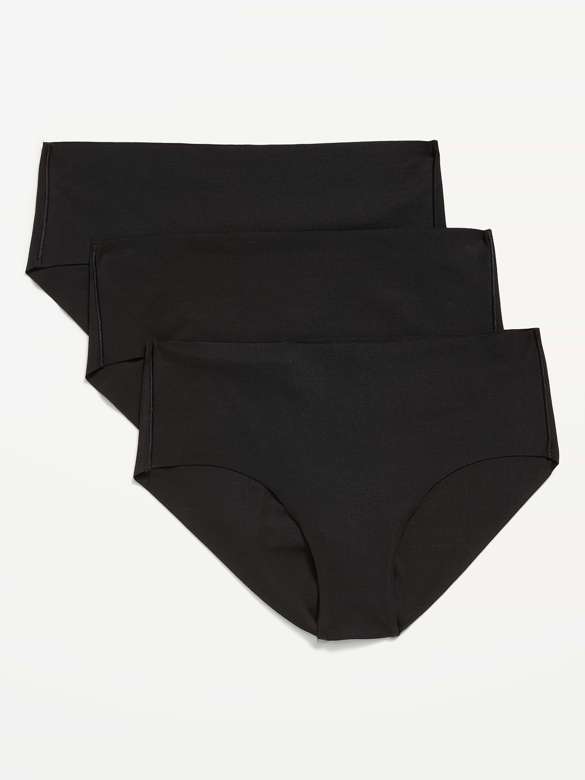 Cotton Blend Mid-Rise No-Show Hipster Underwear 3-Pack