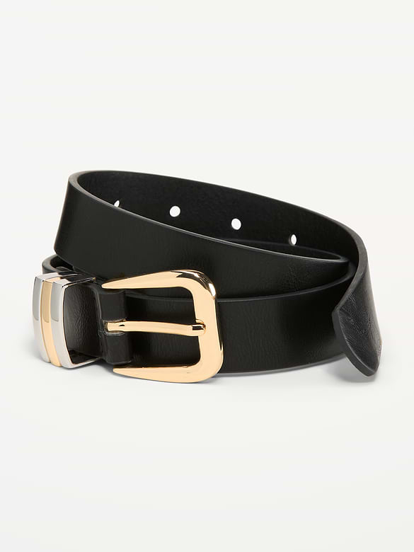 Ceinture fine à triple passant pour femme