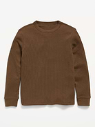 L'image numéro 1 présente T-shirt à manches longues en tricot isotherme gaufré pour garçon
