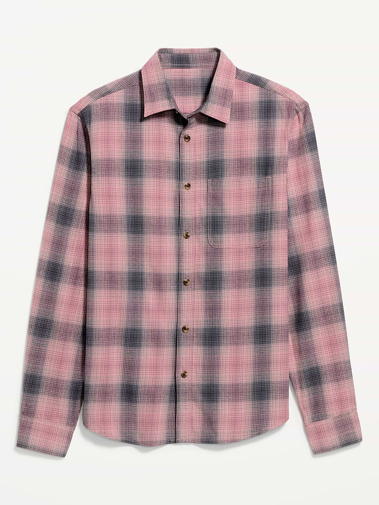 L'image numéro 4 présente Chemise décontractée en flanelle à manches longues avec poche