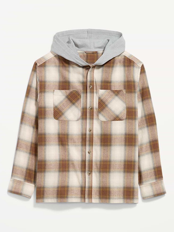 Image number 4 showing, Long-Sleeve Flannel Hooded Shirt