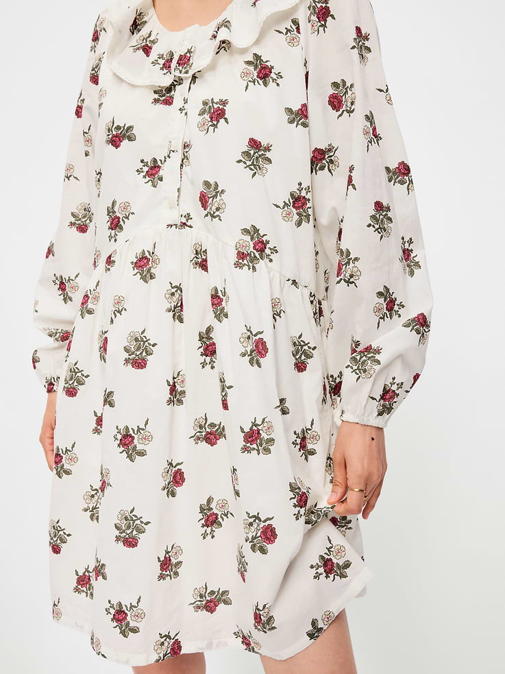 Image number 5 showing, Long-Sleeve Ruffle-Collar Swing Mini Dress