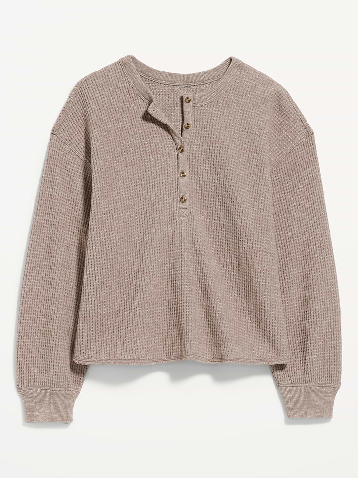 Image number 4 showing, Long-Sleeve Crew-Neck Henley T-Shirt