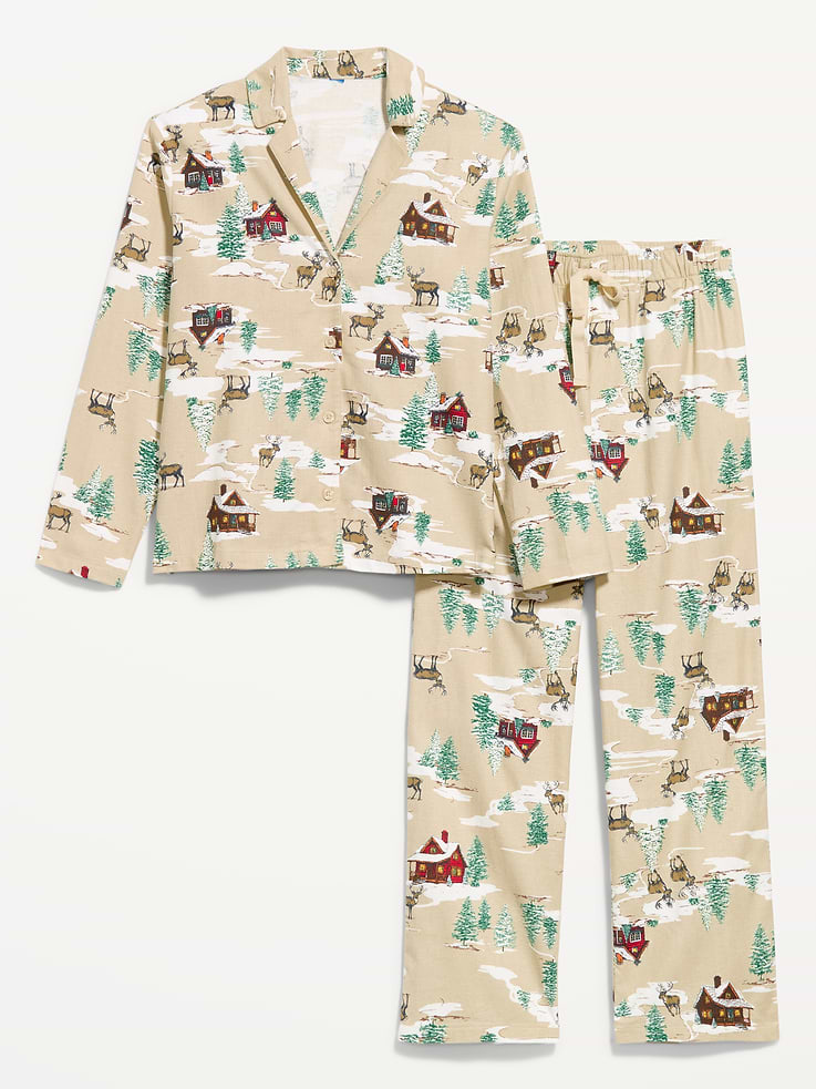Image number 3 showing, Printed Flannel Pajama Pant Set for Women