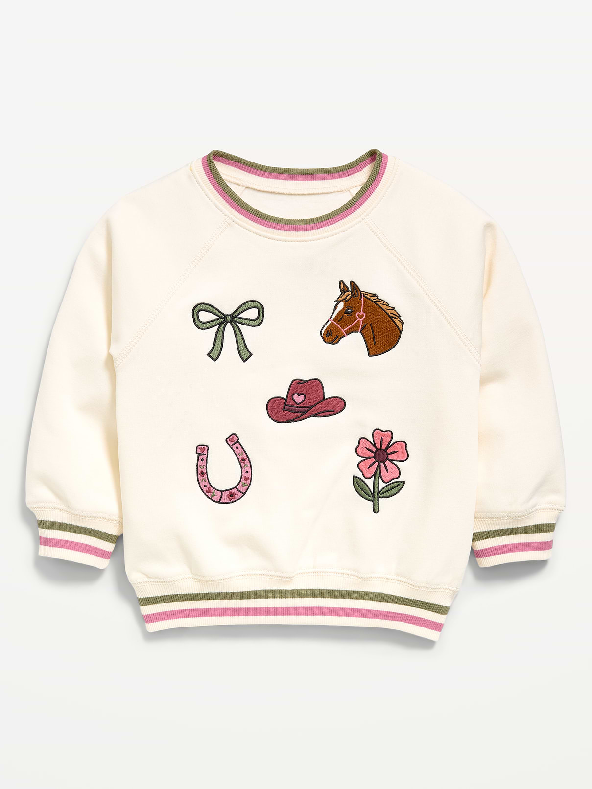 Image number 1 showing, Long-Sleeve Graphic Sweatshirt for Toddler Girls