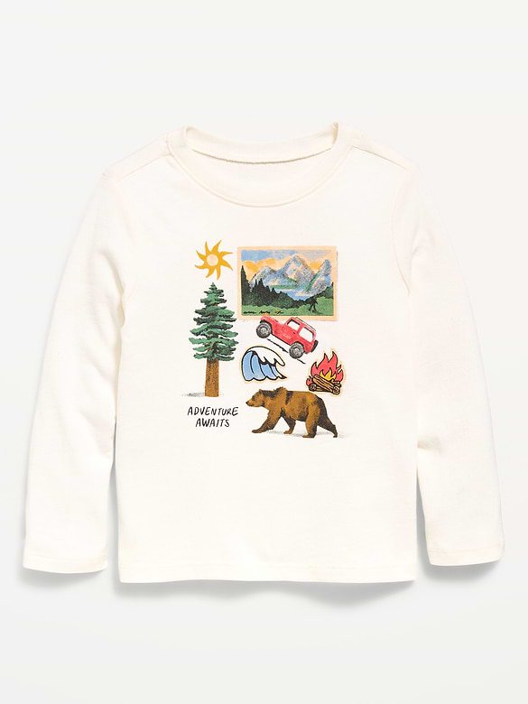 Long-Sleeve Graphic T-Shirt for Toddler Girls
