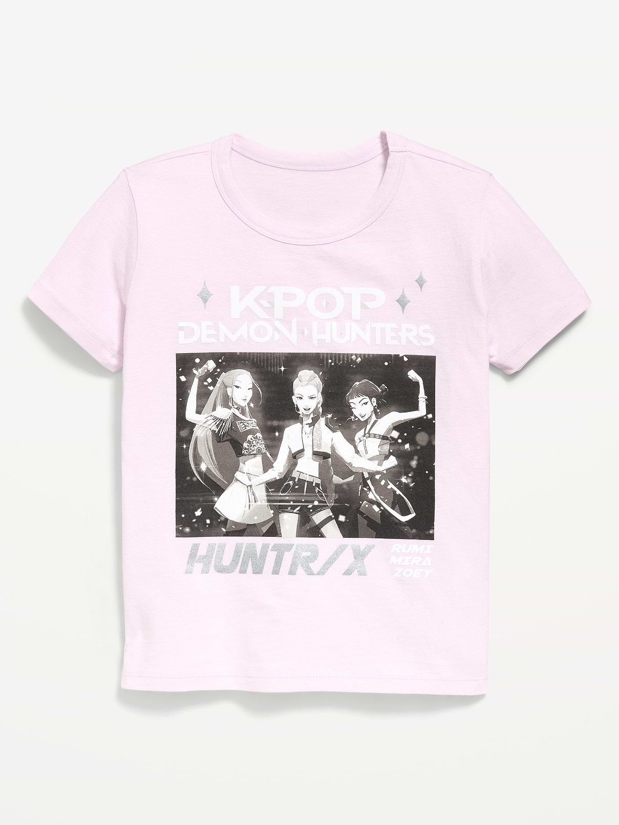 Image 1 of 1, crew neck, short sleeves, licensed graphic, © Netflix. Used with permission, Product #915925