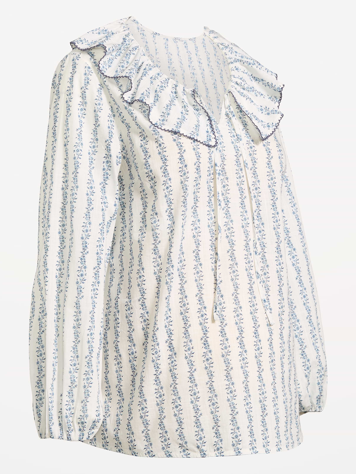 Image number 1 showing, Maternity Ruffle-Collar Popover Top