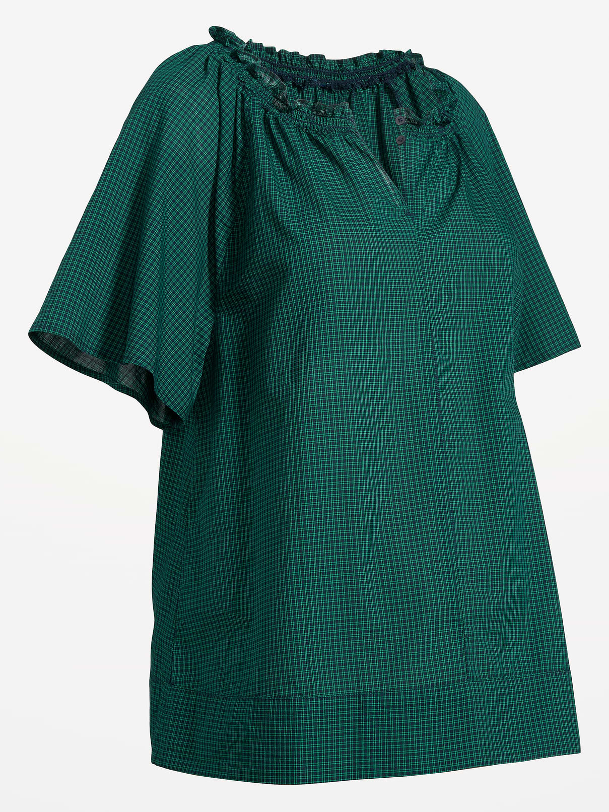 Image number 1 showing, Maternity Ruffle-Collar Popover Top