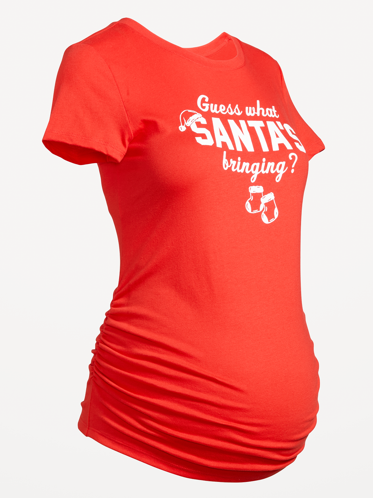 Image number 1 showing, Maternity Side-Shirred Graphic T-Shirt