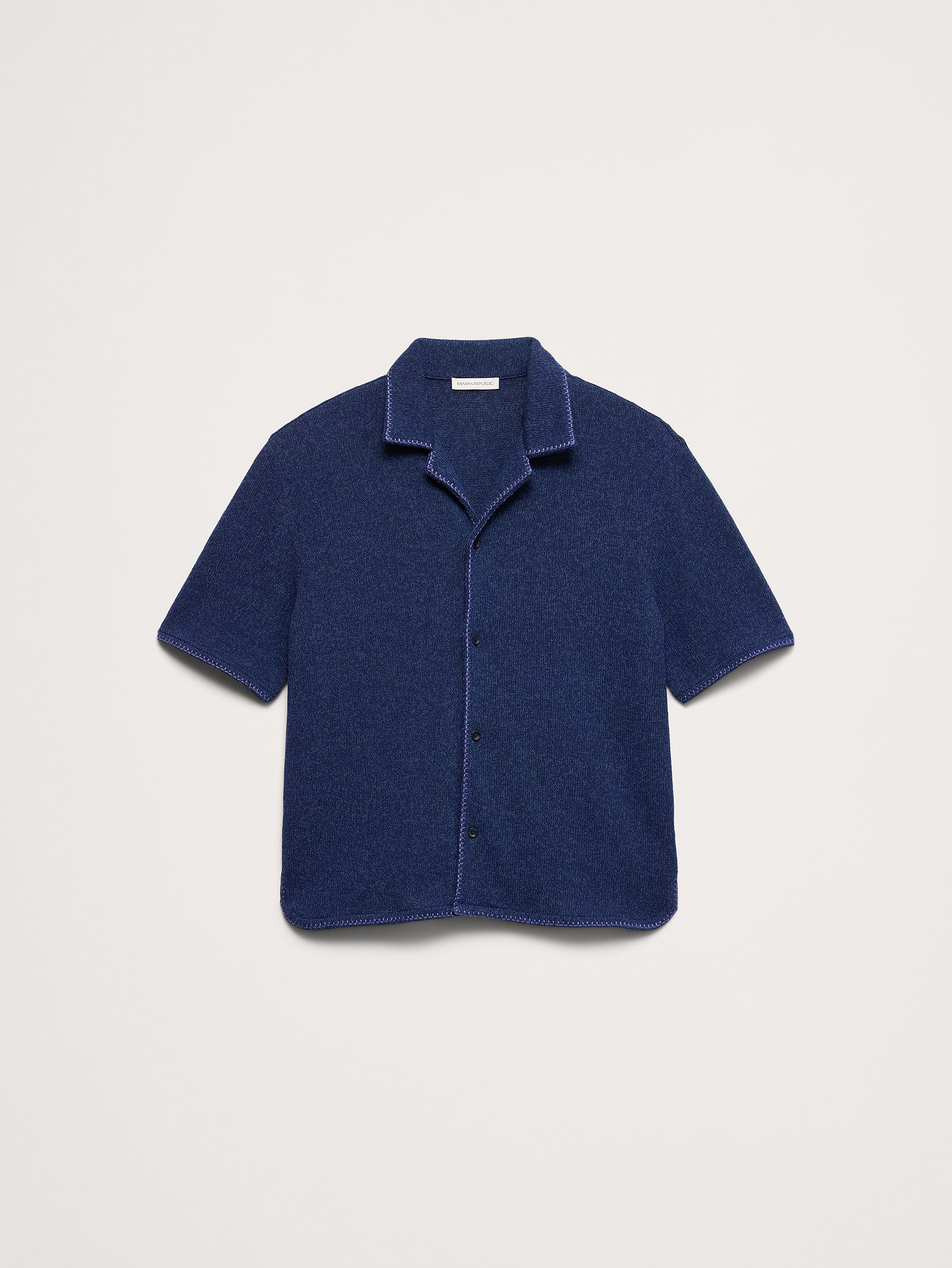 Image number 4 showing, Marled Resort Shirt With Blanket Stitch