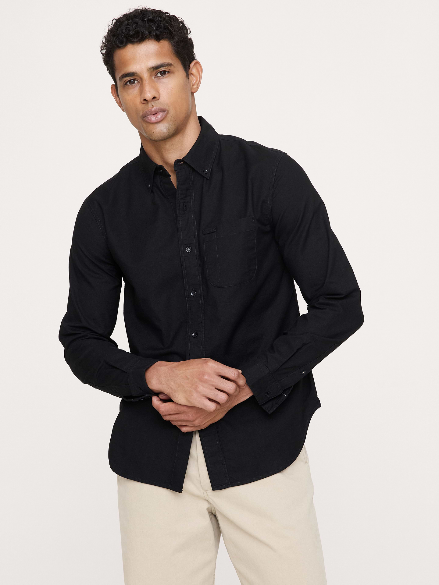 L'image numéro 4 présente Chemise Oxford de coton coupe standard