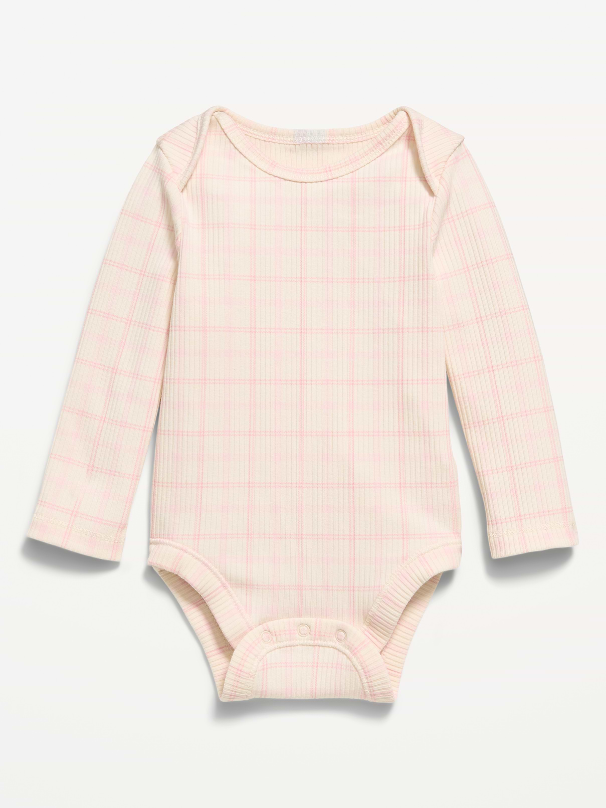 L'image numéro 1 présente Cache-couche côtelé à manches longues et à motif pour bébé