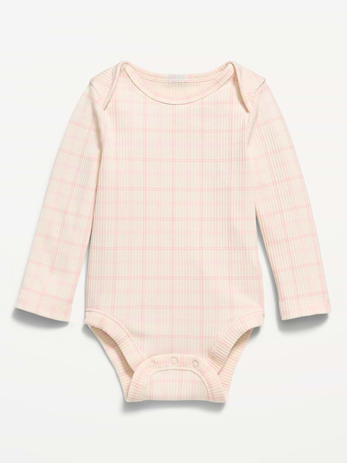 Printed Printed Long-Sleeve Ribbed Bodysuit for Baby on clearance at Old Navy — 50% off