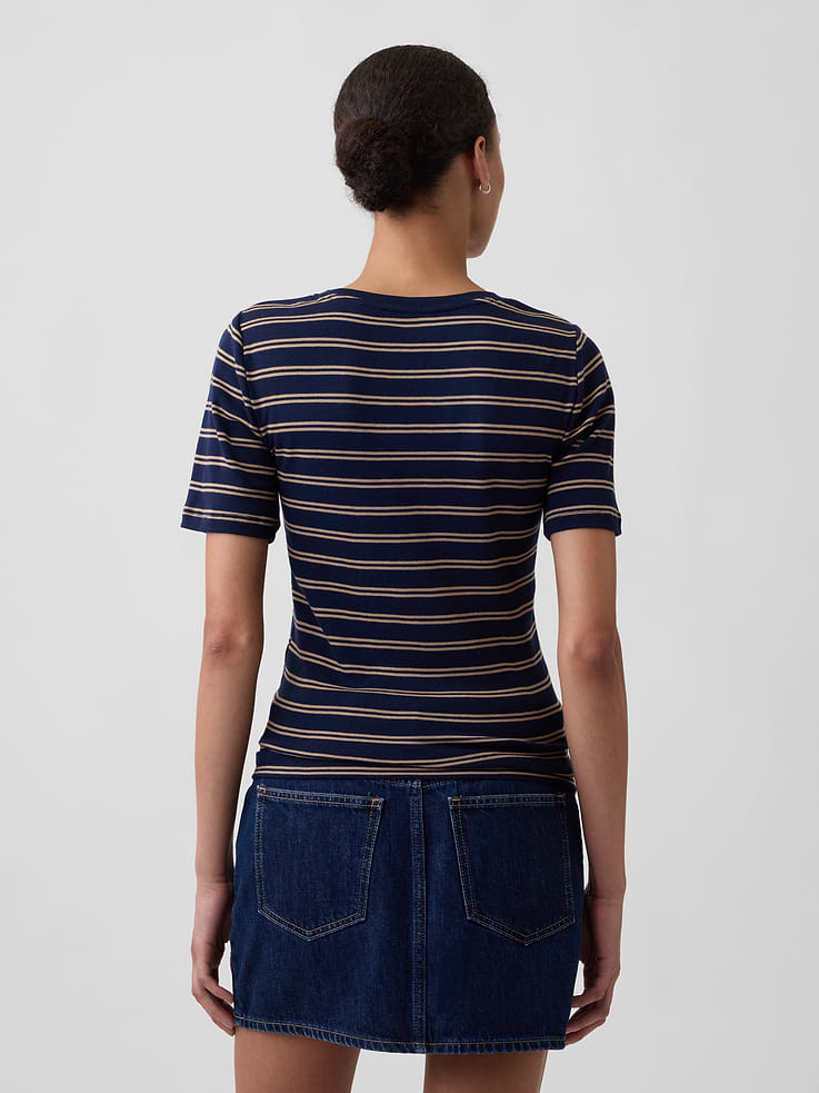Image number 2 showing, Modern Ribbed Crewneck T-Shirt
