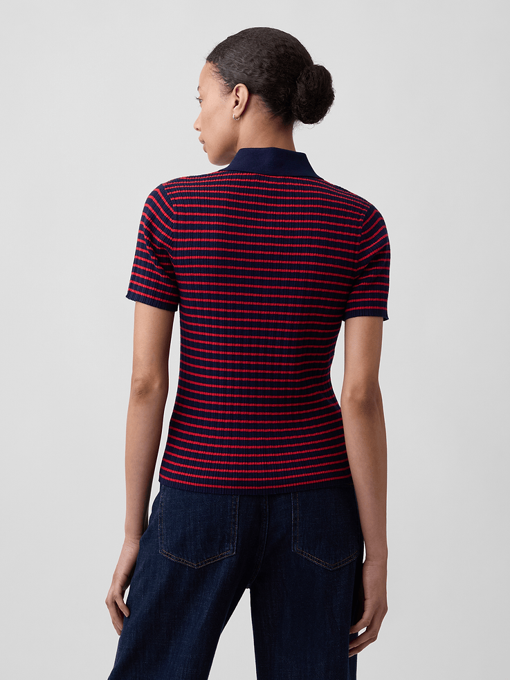 Image number 2 showing, Ribbed Sweater Polo Shirt