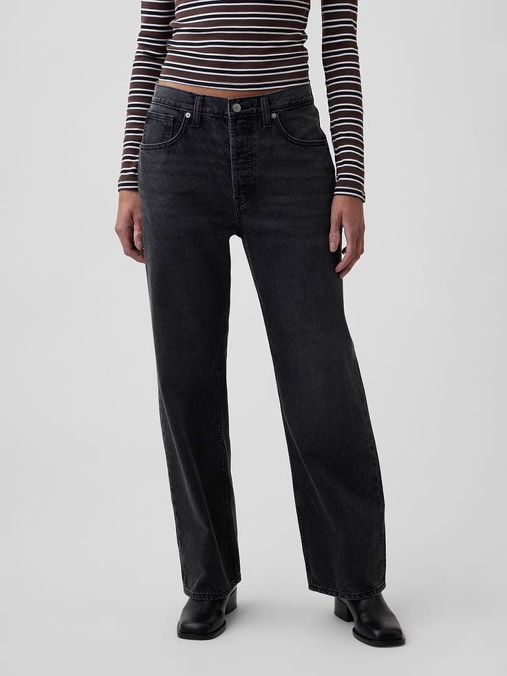 Image number 2 showing, Low Slung Relaxed Straight Jeans