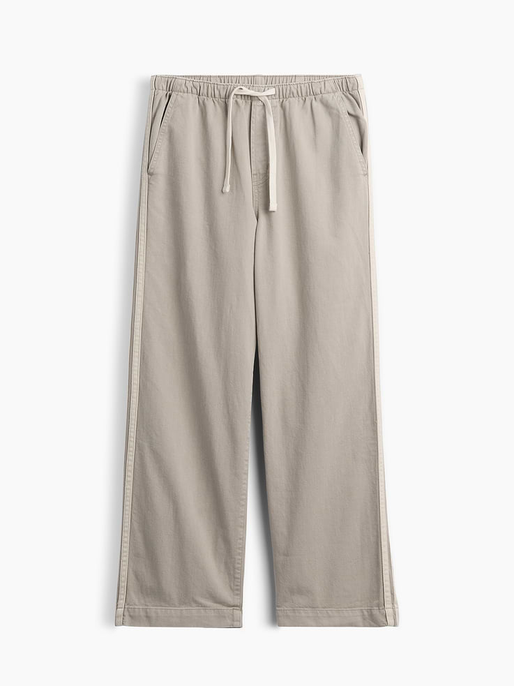 Image number 7 showing, High Rise Pull-On Track-Stripe Wide-Leg Jeans