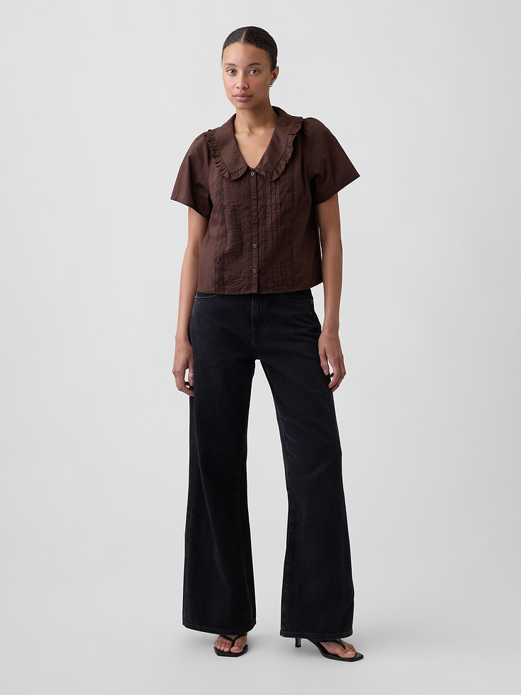 Image number 3 showing, Relaxed Lace-Trim Top