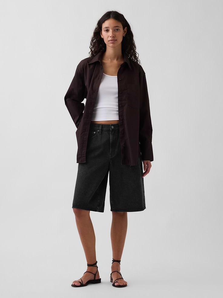 L'image numéro 2 présente Chemise ample en popeline de coton biologique