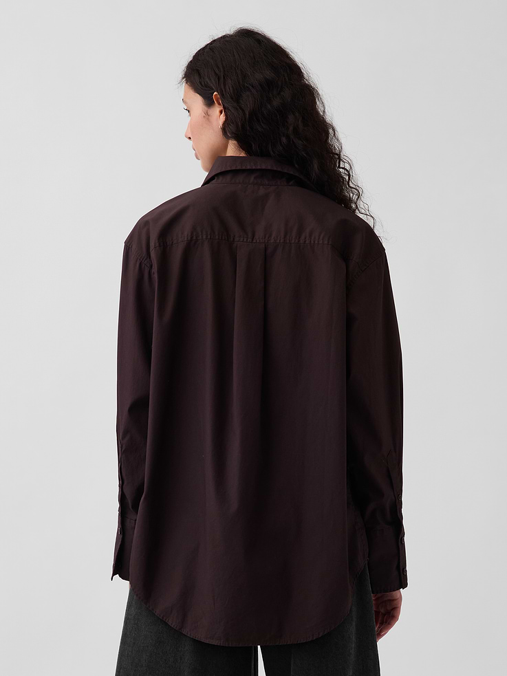 L'image numéro 3 présente Chemise ample en popeline de coton biologique