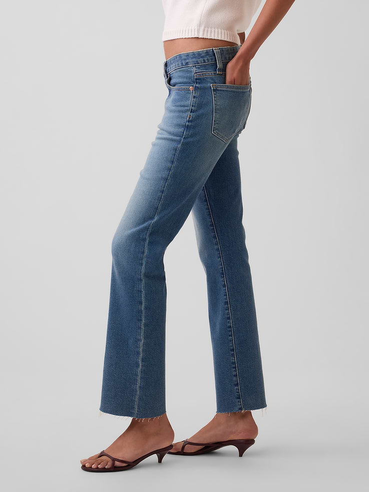 Image number 3 showing, Low Rise Long & Lean Crop Jeans