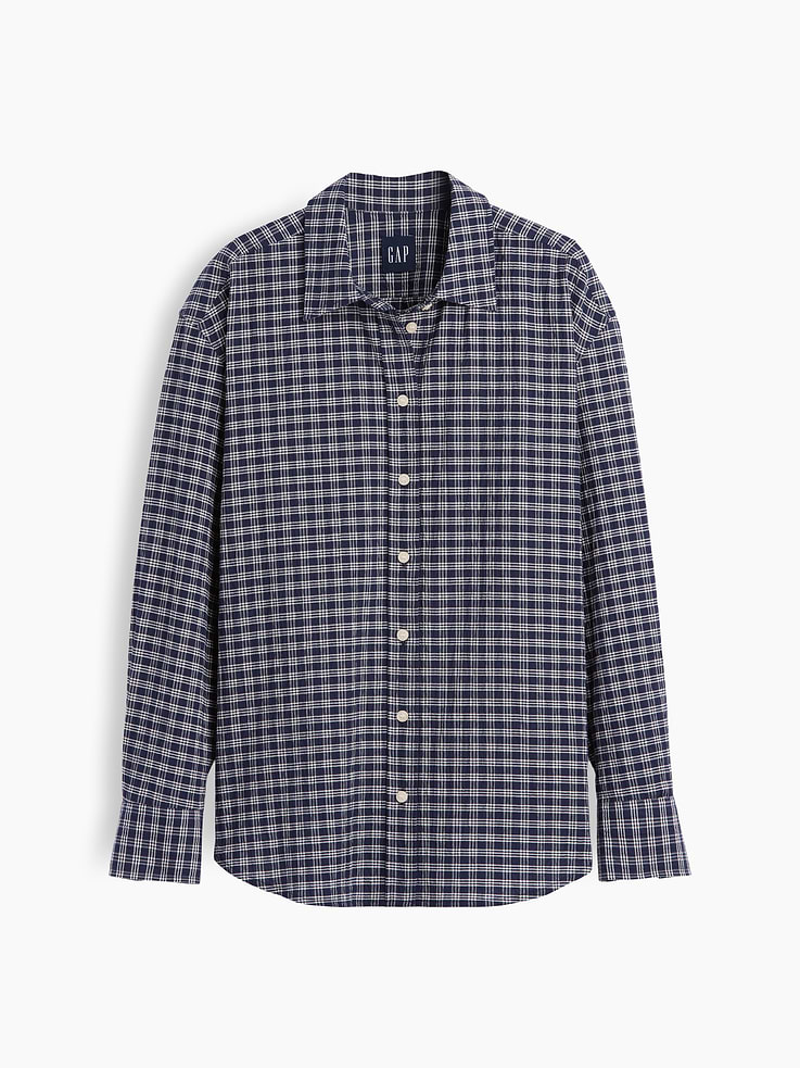 Image number 7 showing, Seersucker Plaid Oversized Shirt